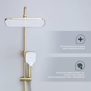 Душевая стойка Splenka S31.24.03 золотой сатин